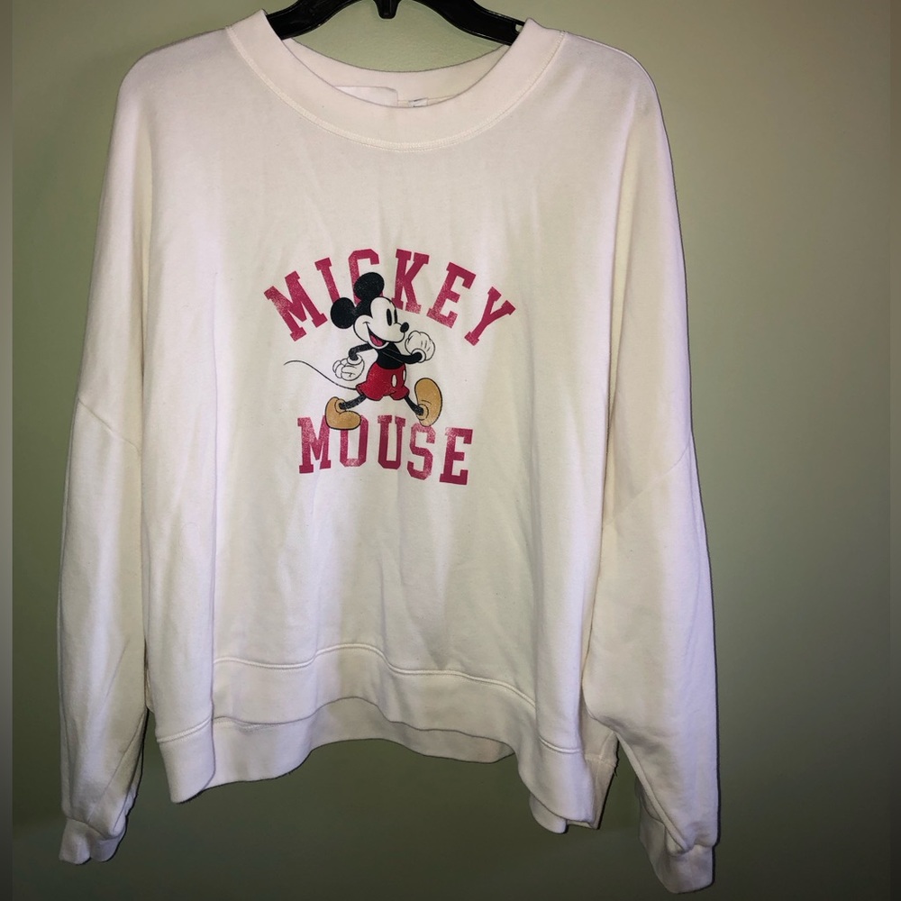 White Mickey Mouse sweater